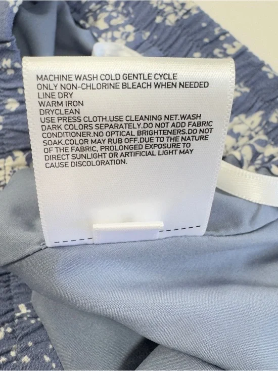 Uniqlo Floral Maxi Skirt Blue White Ditsy Print Elastic Waist Size Small - Picture 10 of 10